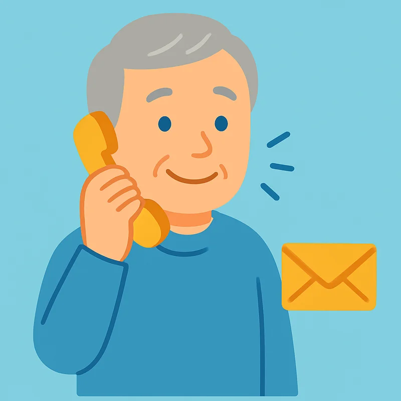電話・フォームで問い合わせのイラスト